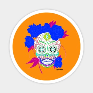 the white catrina in mexican calavera ecopop Magnet